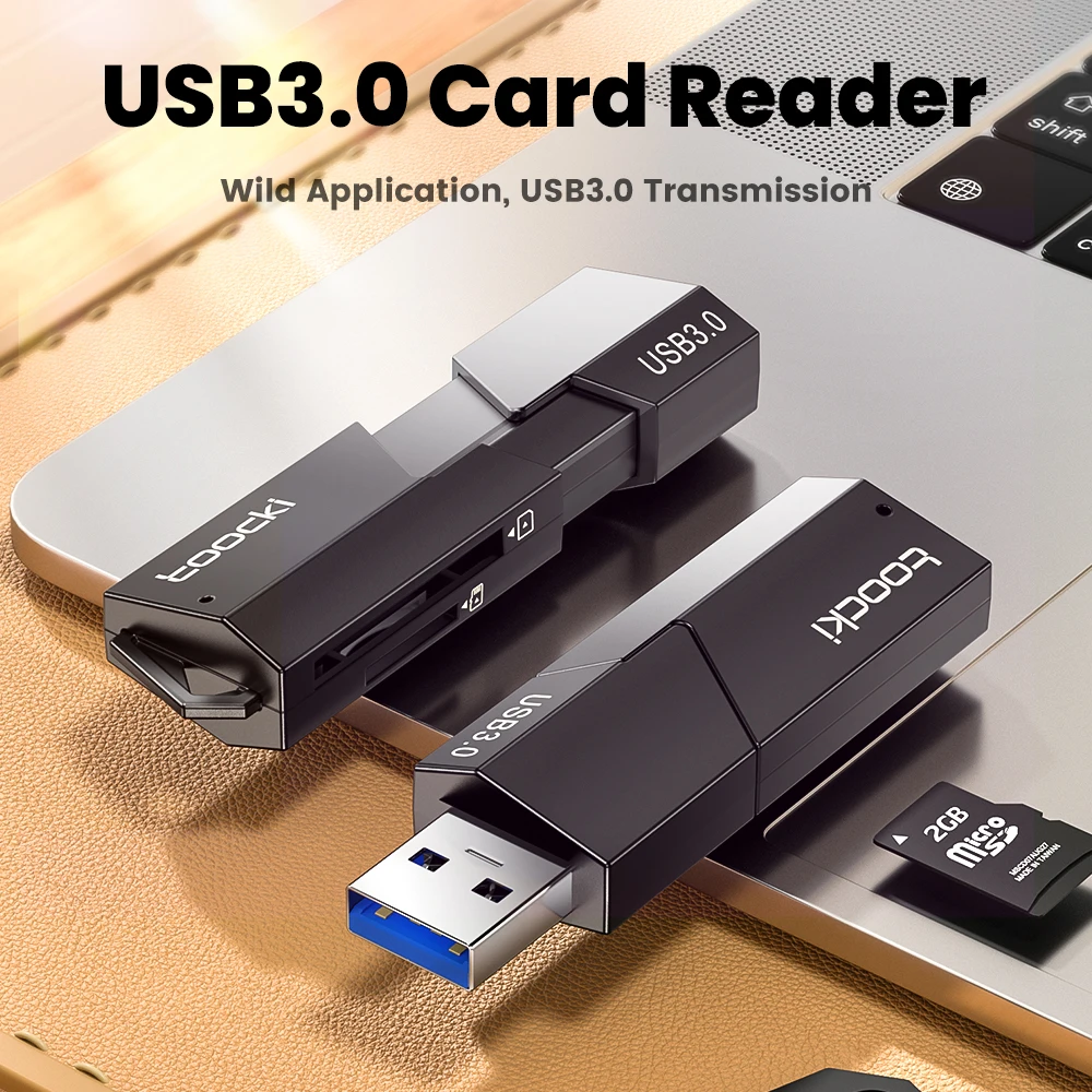 Toocki Card Reader USB 3.0 to SD MicroSD & TF Memory Card Adapter For Laptop PC Accessories 5Gbps Smart Cardreader Card Reader