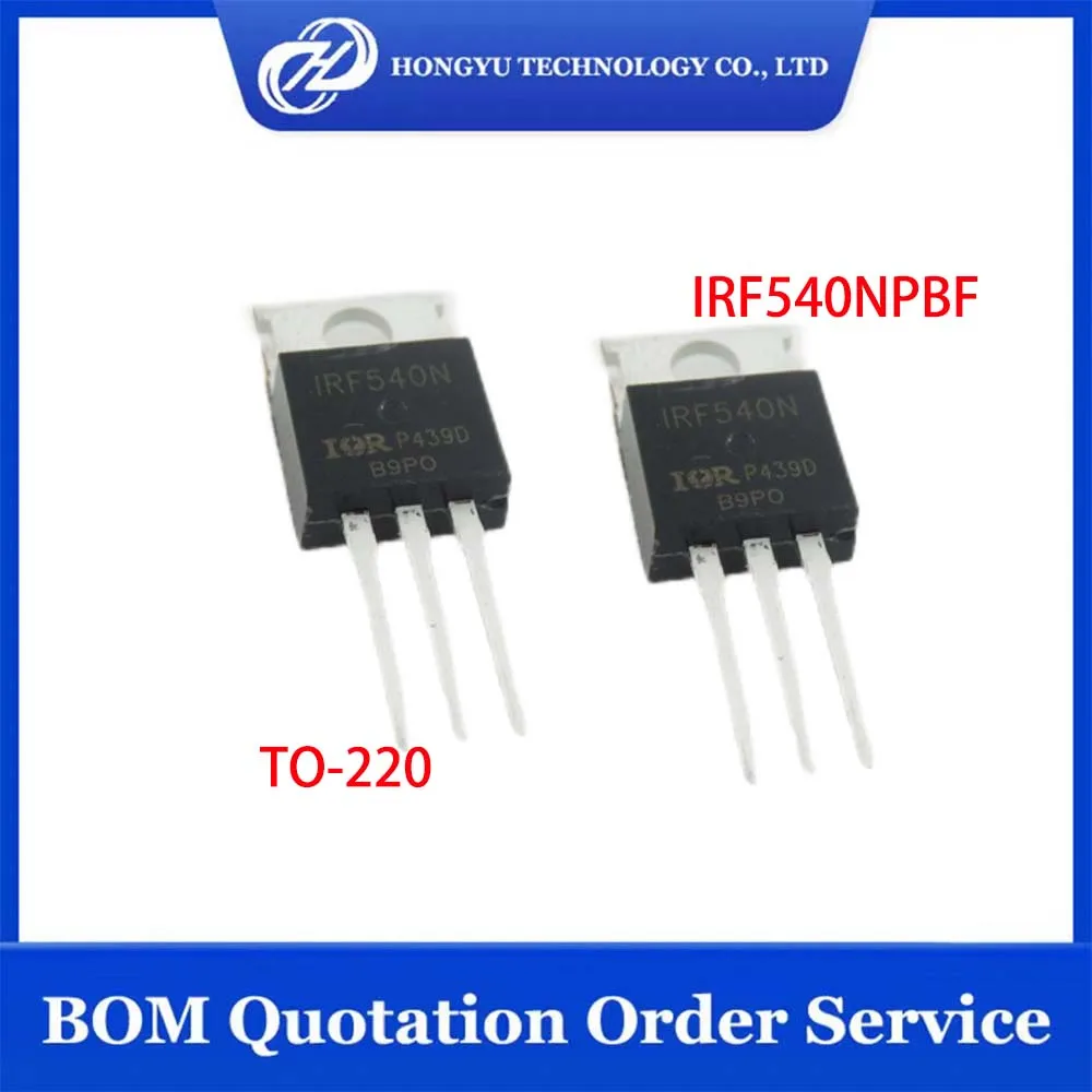 10 - 50 Pcs New Stocks IRF540NPBF IRF540N IRF540 540N MOSFET N-CH 100V 33A TO-220 Transistor