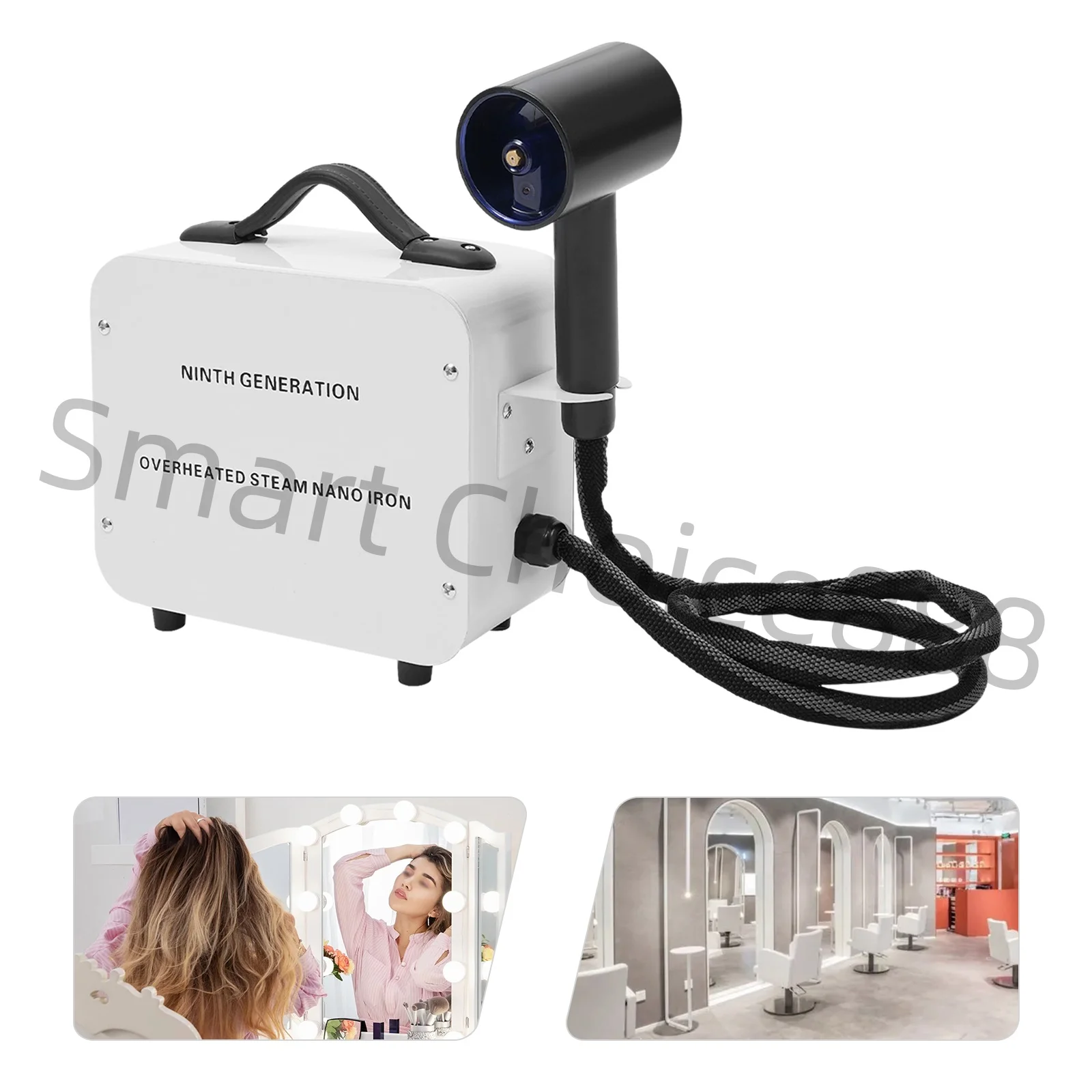 Vaporizador Nano Profissional 1300W Ice Clip para Cabelo: Equipamento para Tratamento, Coloração, Permanente e Cuidados Capilares para Uso Doméstico, Salão e Spa
