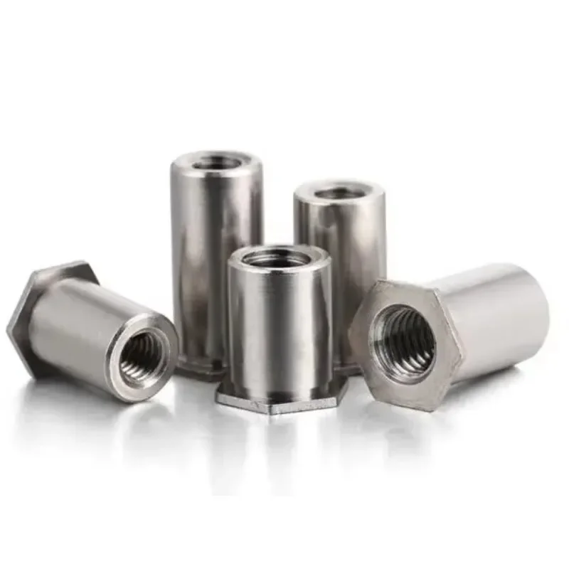 

ycThPHNy 30pcs M3 stainless steel through hole pressure riveting studs nut column furniture decoration 4mm-12mm length