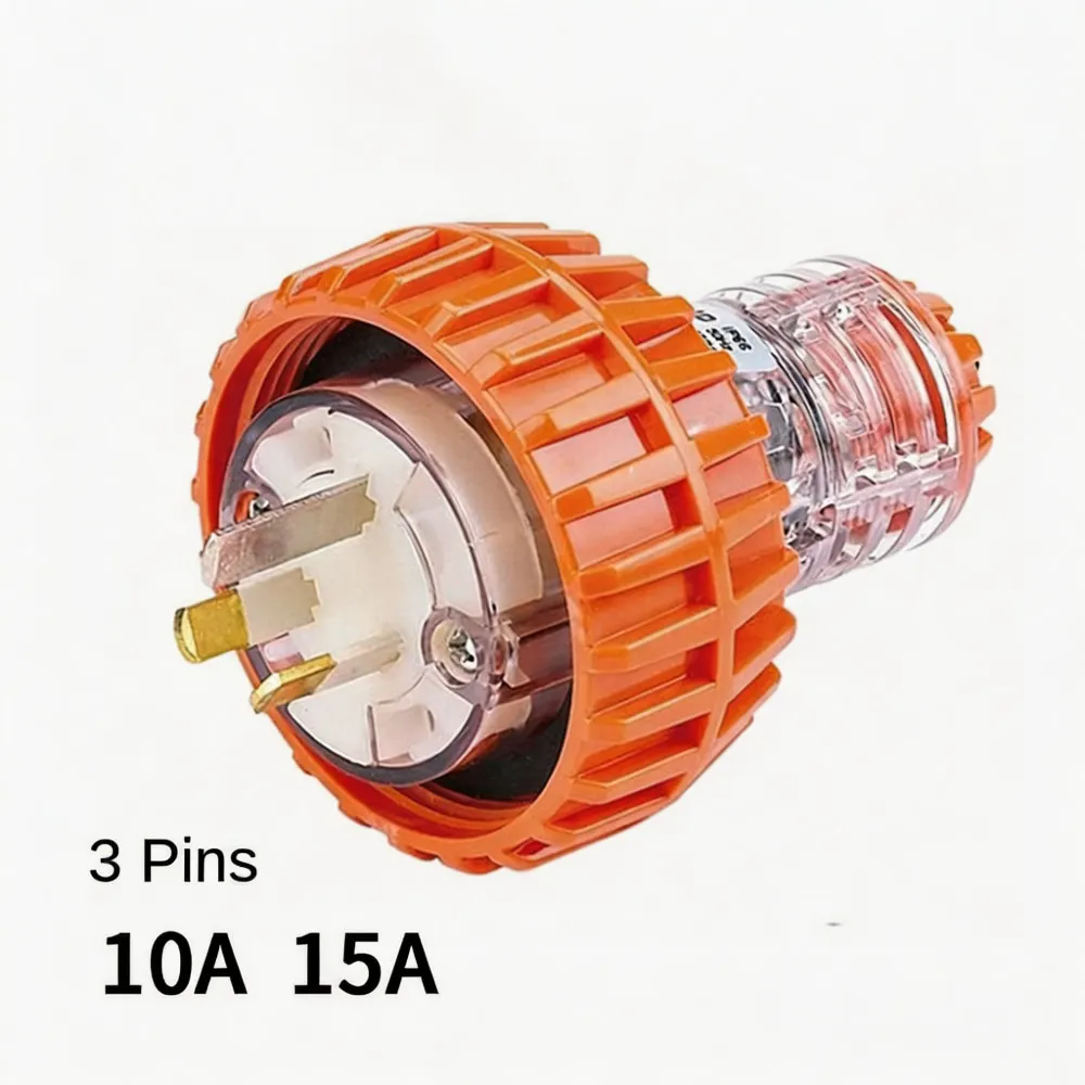 IP66 AU Standard Industrial Waterproof Shore Power Plug 3/4/5 Pin 10A-63A Outdoor Power Connector for Marine RV Yacht Vehicle