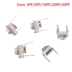 5PCS 5MM Ceramic Trimmer Capacit Adjustable Capacitor Trimmer Variable Ceramic Capacitor 3PF 5PF 10PF 20PF 30PF