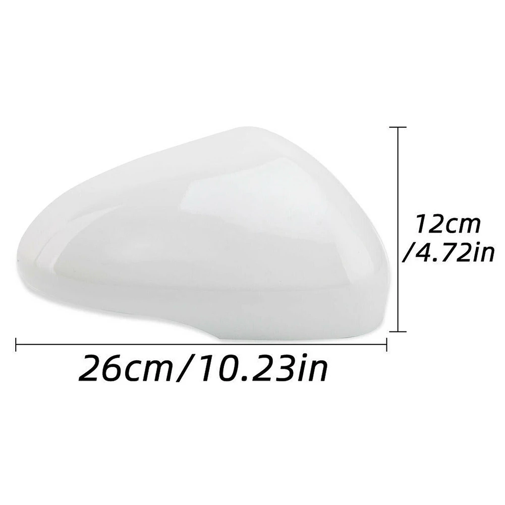

Exterior Right Side Mirror Cover for Ford Fusion 2013-2021 ABS Replacement Part Compatible with For PEARL White