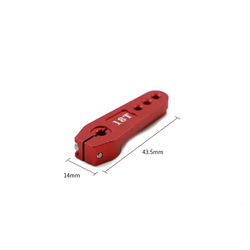 Red Aluminum Alloy 18T Steering Gear Swing Arm Three Holes 12/ 16/20mm Servo Part For RC Model Car DS5160 DS5180 DS51150 DS51160