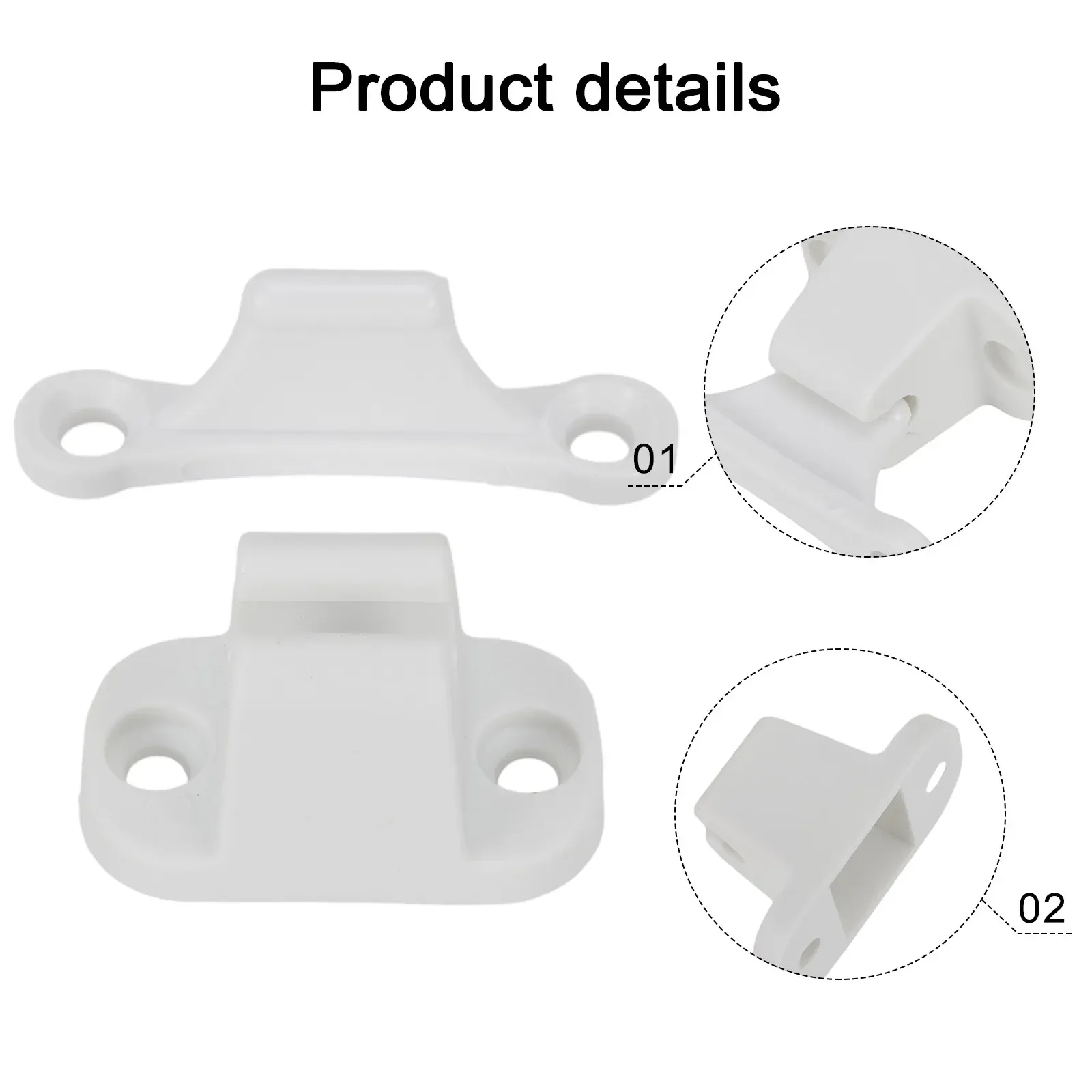 

Shock Absorbing White Plastic Door Catch Retainer Holder CDR7 Fits Swift Elddis Coachman ABI and Award caravans