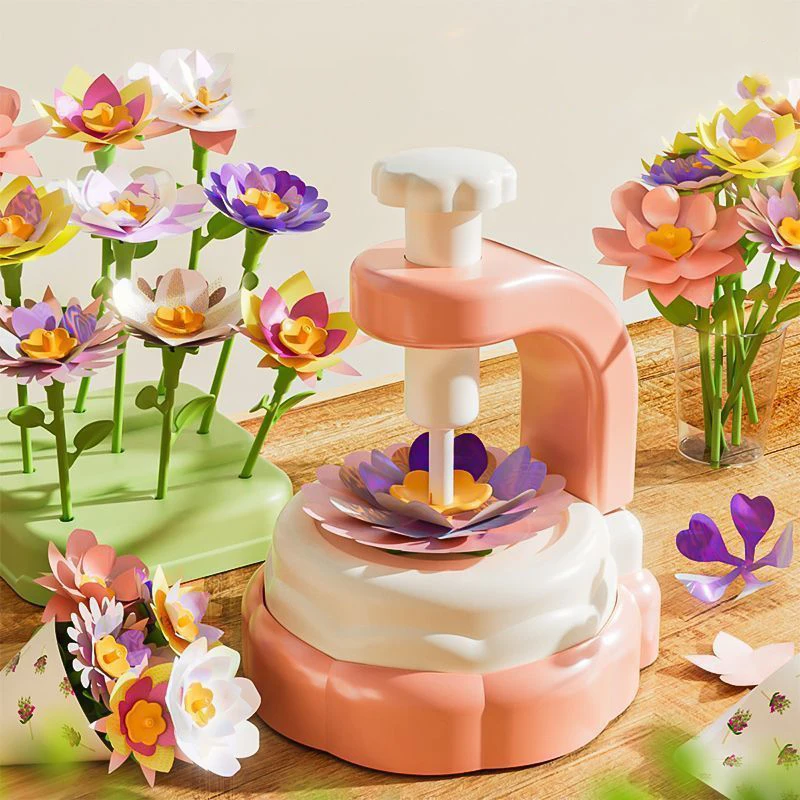 Diy buquês de flores de tecido brinquedos kits de artesanato flores artesanais mercado brinquedos educativos para crianças meninas presente de aniversário de natal