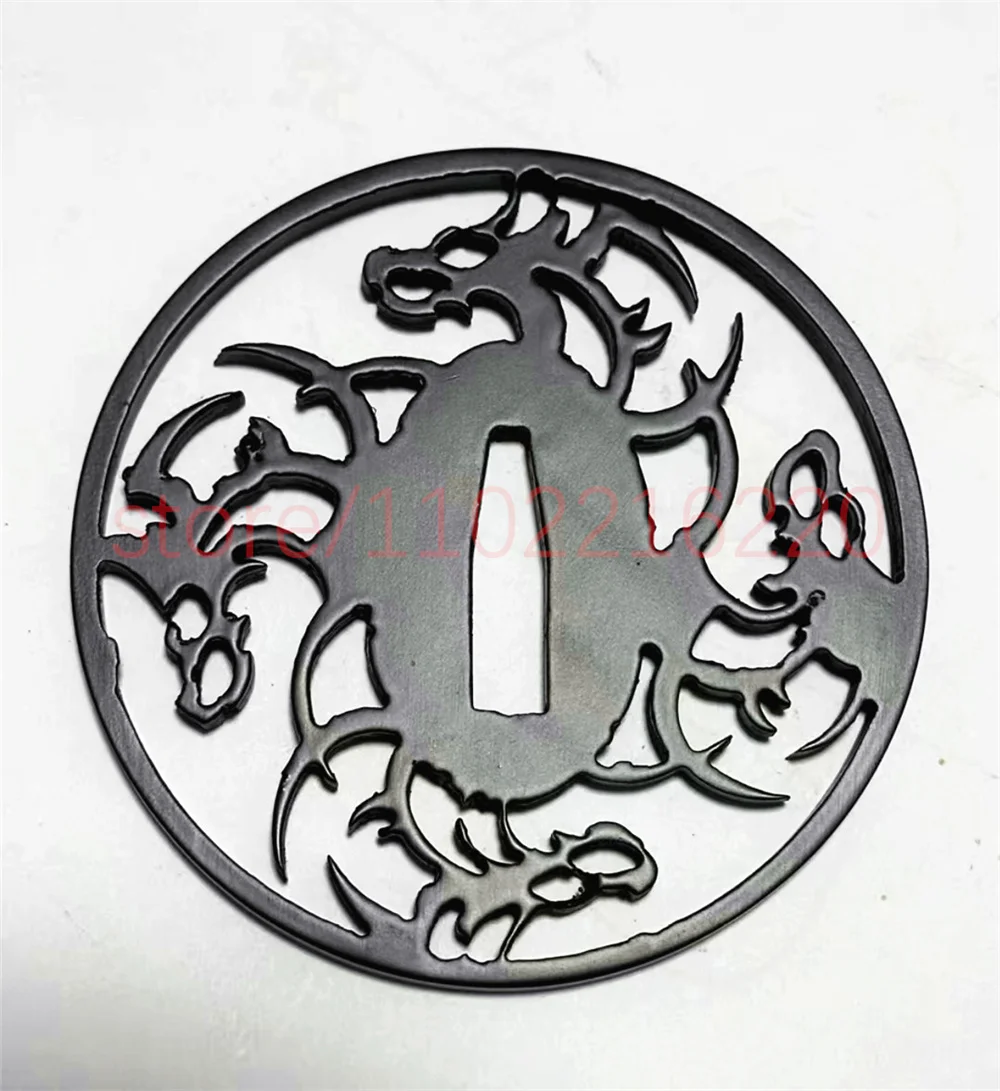 Unique Dragon Steel Iron Tsuba Handguard Guard For Japanese Real Japan Samurai Katana Sword Fittings Accessory Parts