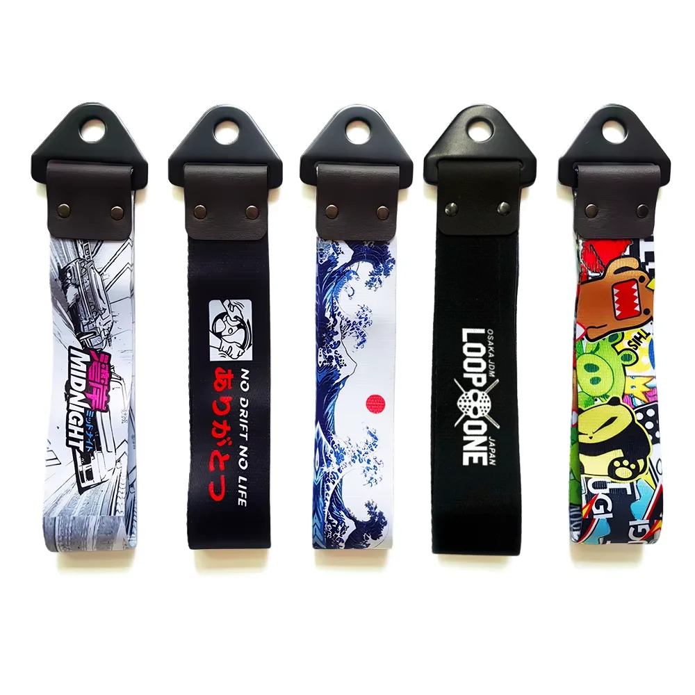 Universal Car Tow Strap Short Decorative Tow Hook Tuning Auto Accessories Drift Charm for Japanese Style Tuning Cars