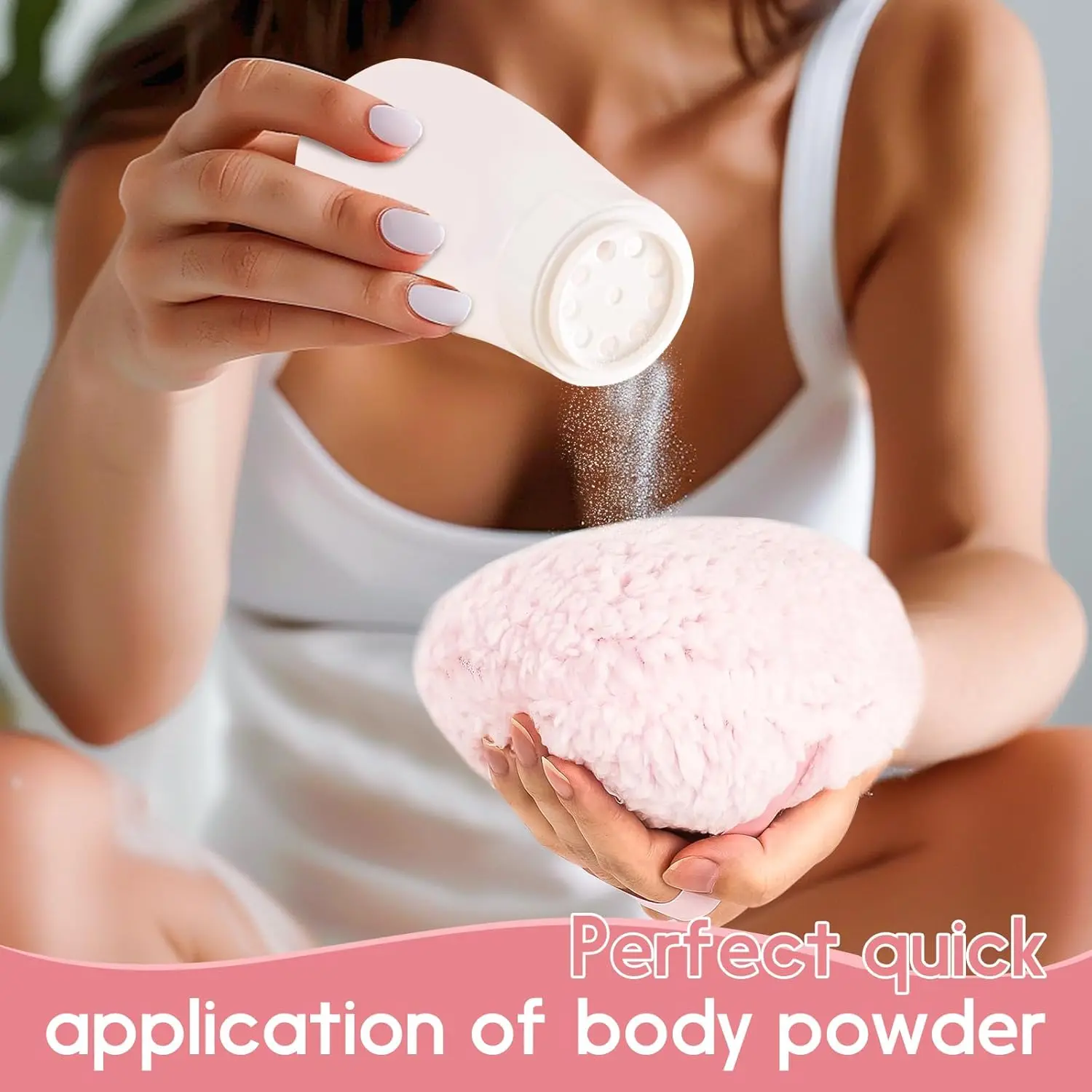 1pc Oversize Powder Puff, Ody Powder Applicator for Women, Reusable Face and Body Makeup Puff, Dust-Resistant Cosmetic Puff