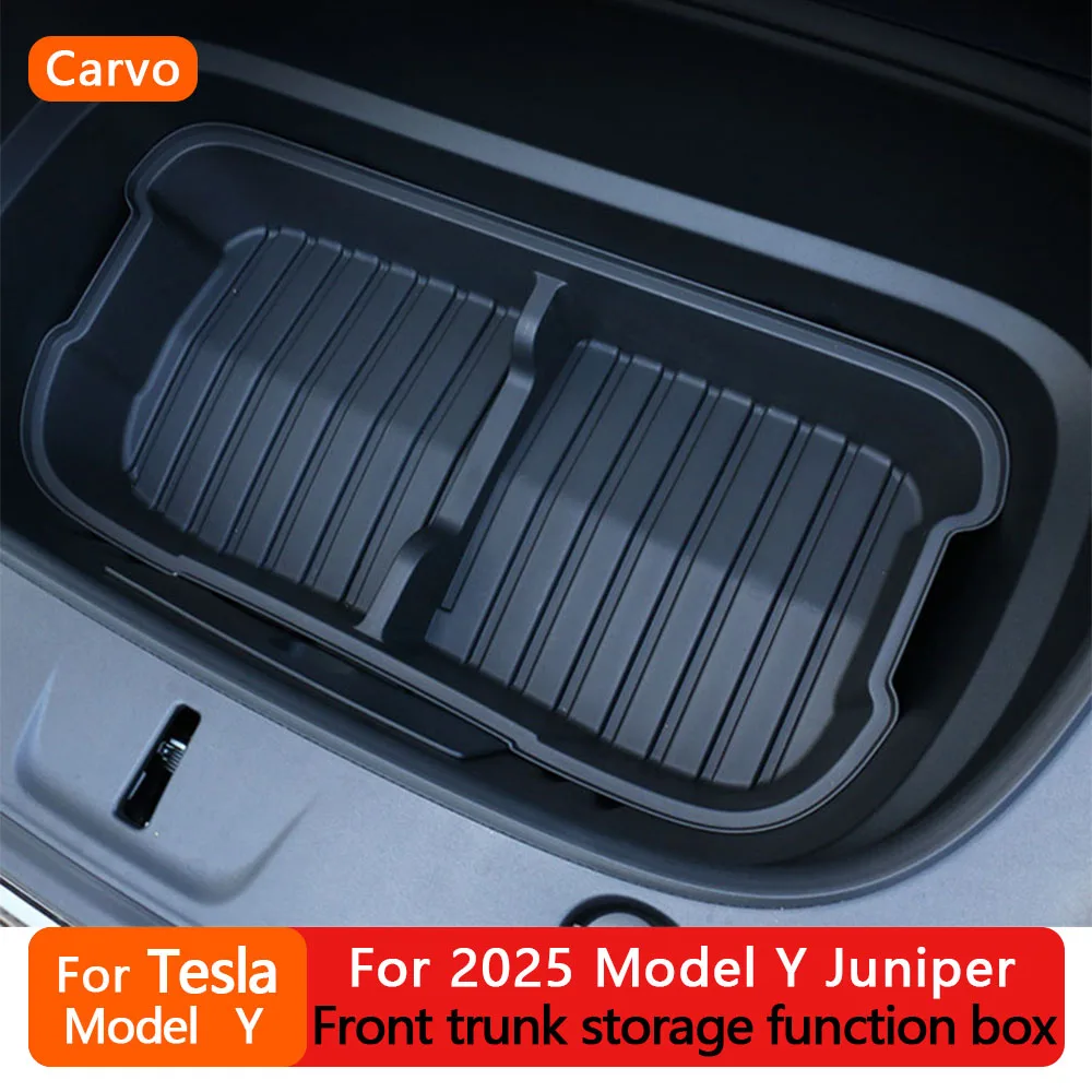 

For Tesla 2025 Model Y Juniper Front Trunk Storage Box Single -Layer Trunk Organizer Tray Parts Car Front Trunk Accessories