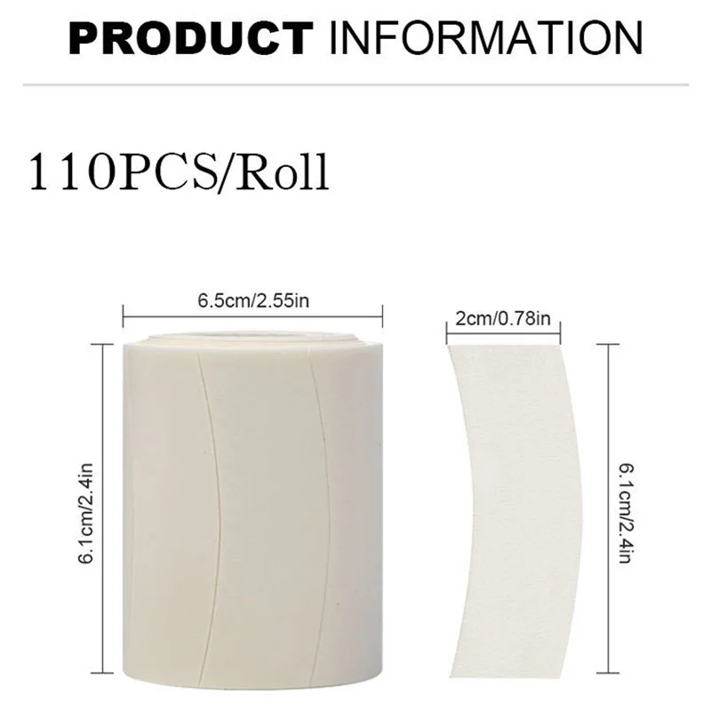Nastri in schiuma per ciglia 110 pezzi/rotolo Nastro microporoso per ciglia sotto cuscinetti per occhi Nastro per estensione ciglia Patch per occhi Cuscinetti in gel per ciglia