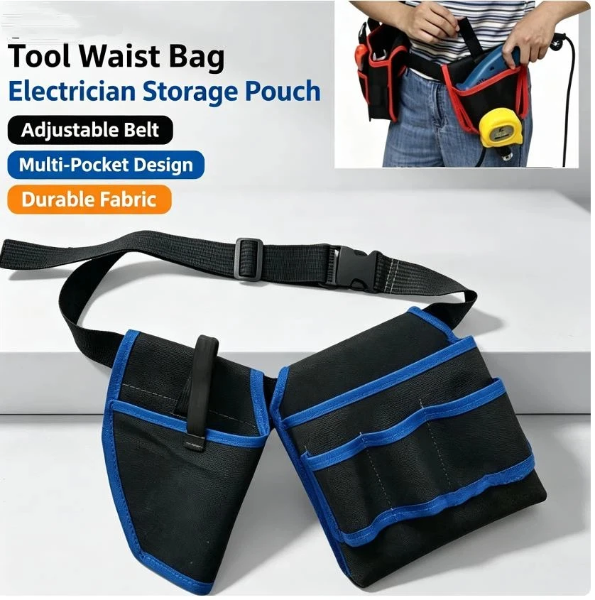 Hot Sale 1Pcs Dual Pouch Tool Waist Bag Oxford Cloth Tools Bag For Holding Window Tint Squeegee Scraper Knife Wrapping Film Bags