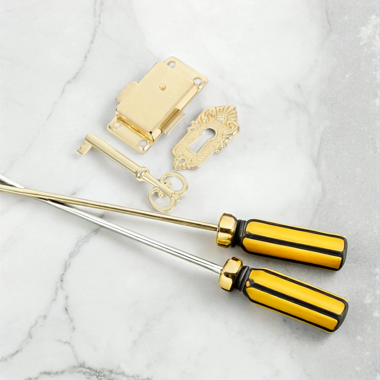 

1Set Vintage Jewelry Box Lock Retro Alloy Cabinet Lock Decorative Drawer Hardware Wooden Case Furniture Cupboard Locks