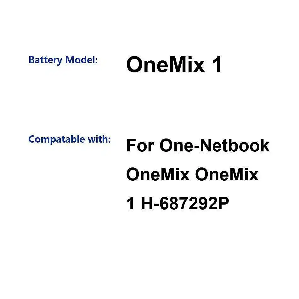 

Надежная сменная батарея для ноутбука One-Netbook Onemix 1 H-687292P, 6800 мАч