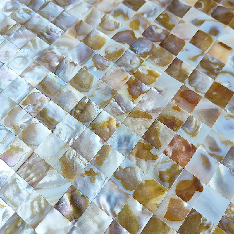 30x30cm Colorful Colorful Shell Mosaic Tiles. 0.2cm Thick Bathroom Living Room Balcony TV Background Wall Decor Self-adhesive view 2