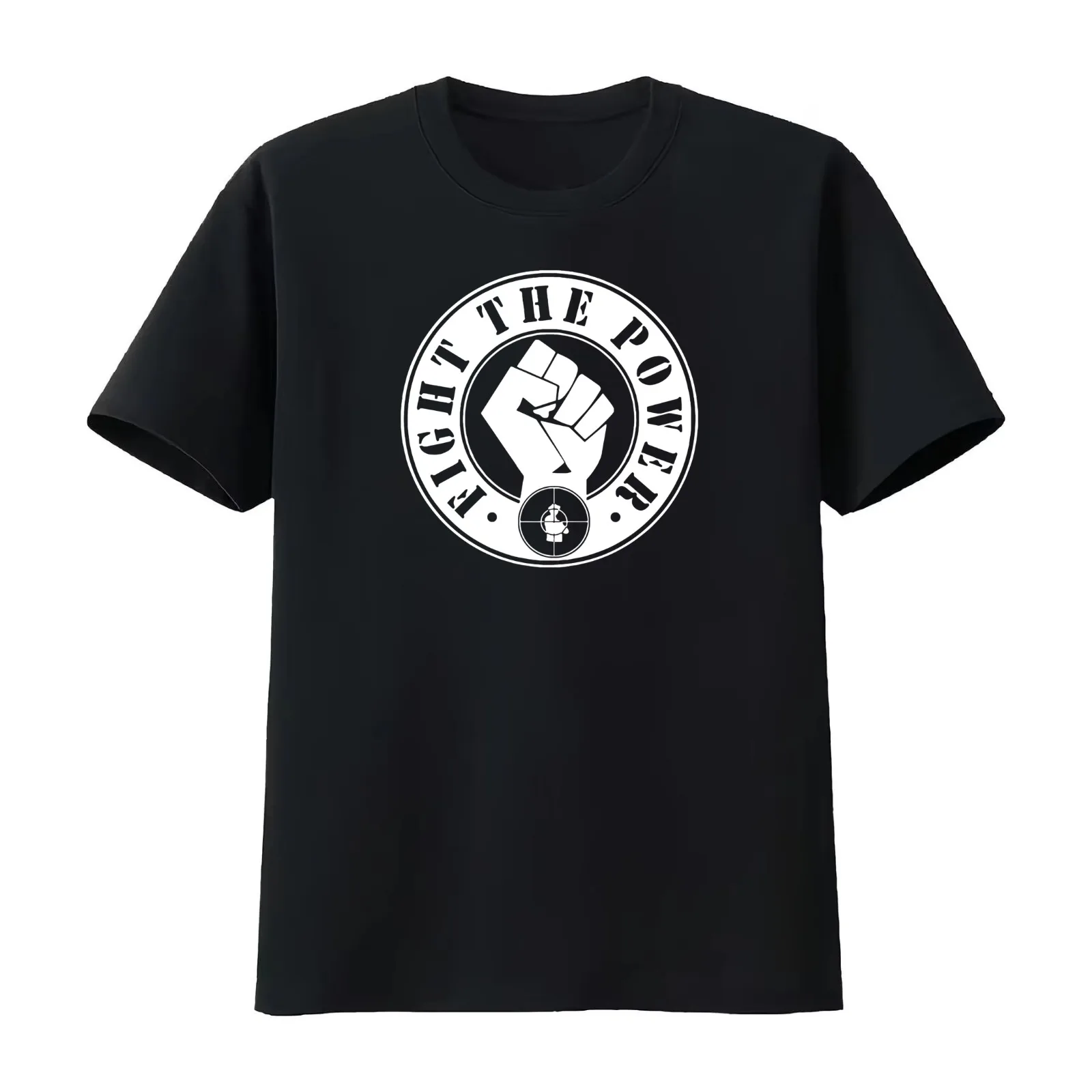 Music Public Target T-Shirt Summer Casual Cotton Tee Oversized Streetwear Tops Vintage Graphic Print Loose Fit Short Sleeve