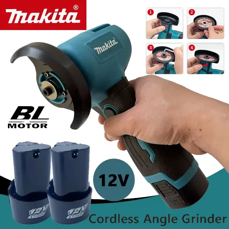 

Аккумуляторная угловая шлифовальная машина Makita 12В для полировки и резки металла и камня, электроинструмент для проектов по обработке металла и камня