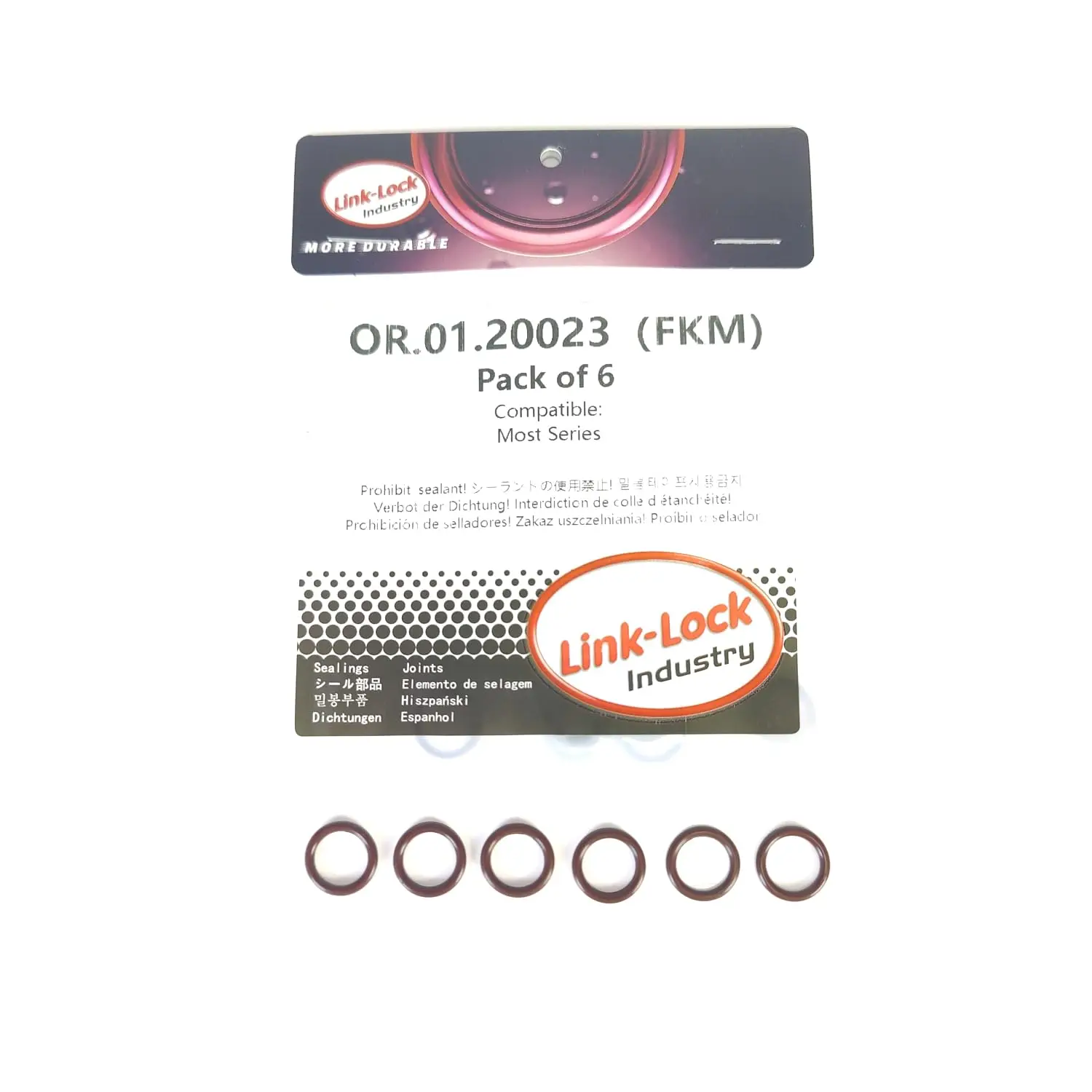 6PCS FKM Viton OR.01.20023 Engine coolant Pipe/Water Hose O-Ring for BMW Most