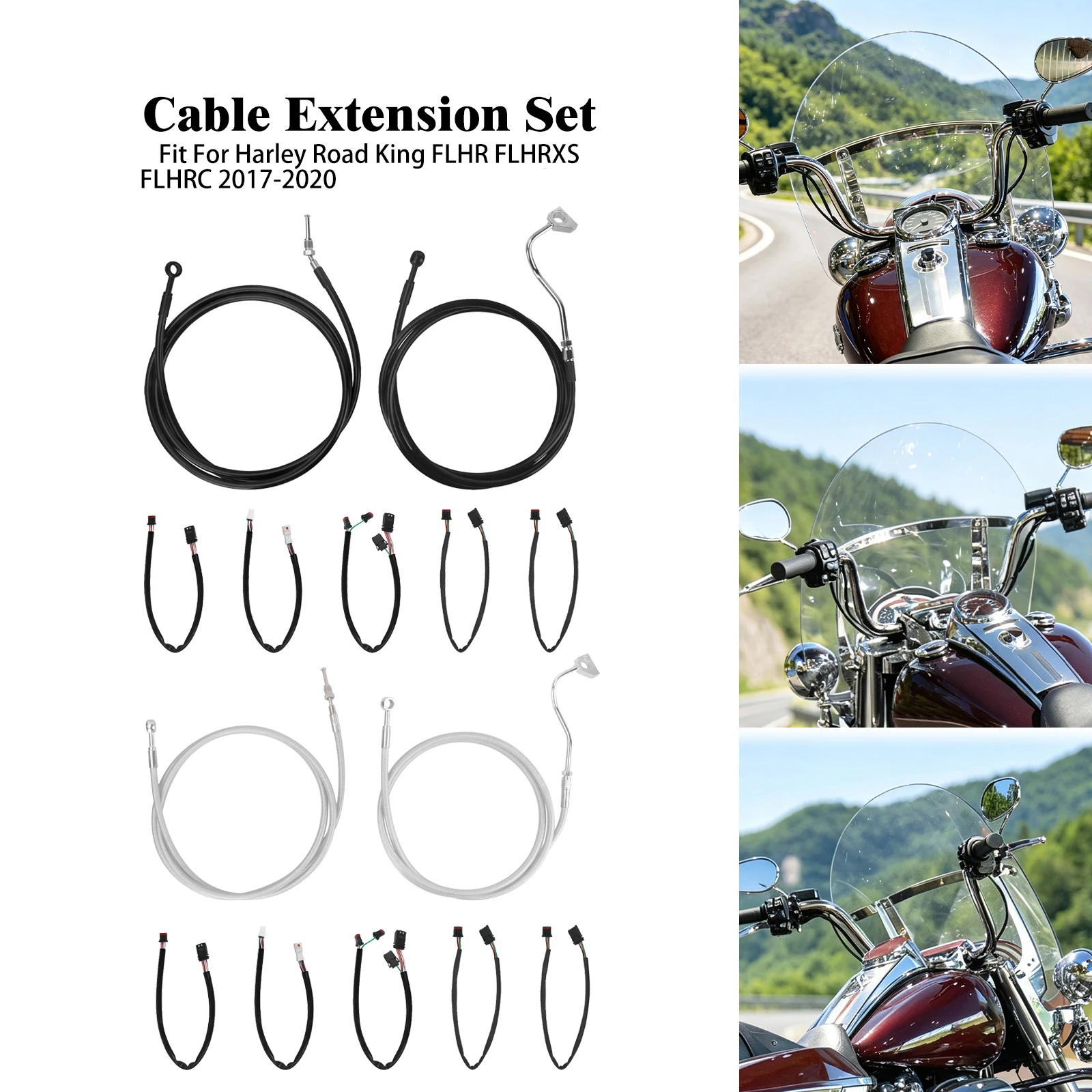 Motorcycle Handlebar Cable Extension Kit 12