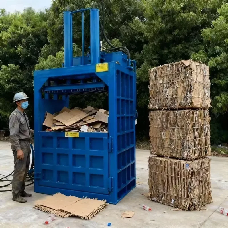 AP01 Semi Automatic Square Vertical Hydraulic Press for Aluminum Can Plastic Compression Baler and Waste Paper Baling Machine