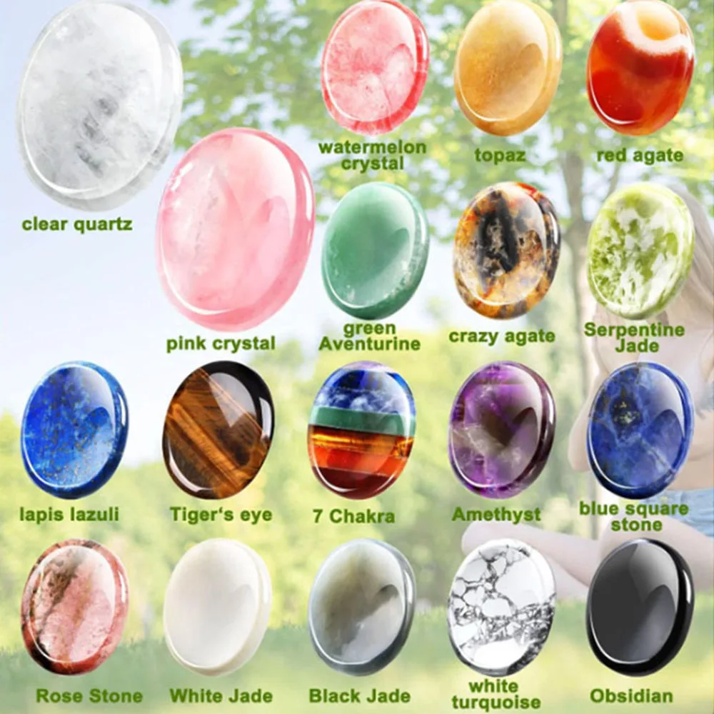 جميلة جمشت روز كوارتز الإبهام حجر جيب التأمل البيضاوي كريستال حيوية طبيعية الاسترخاء ننسى القلق عقد دي اي واي
