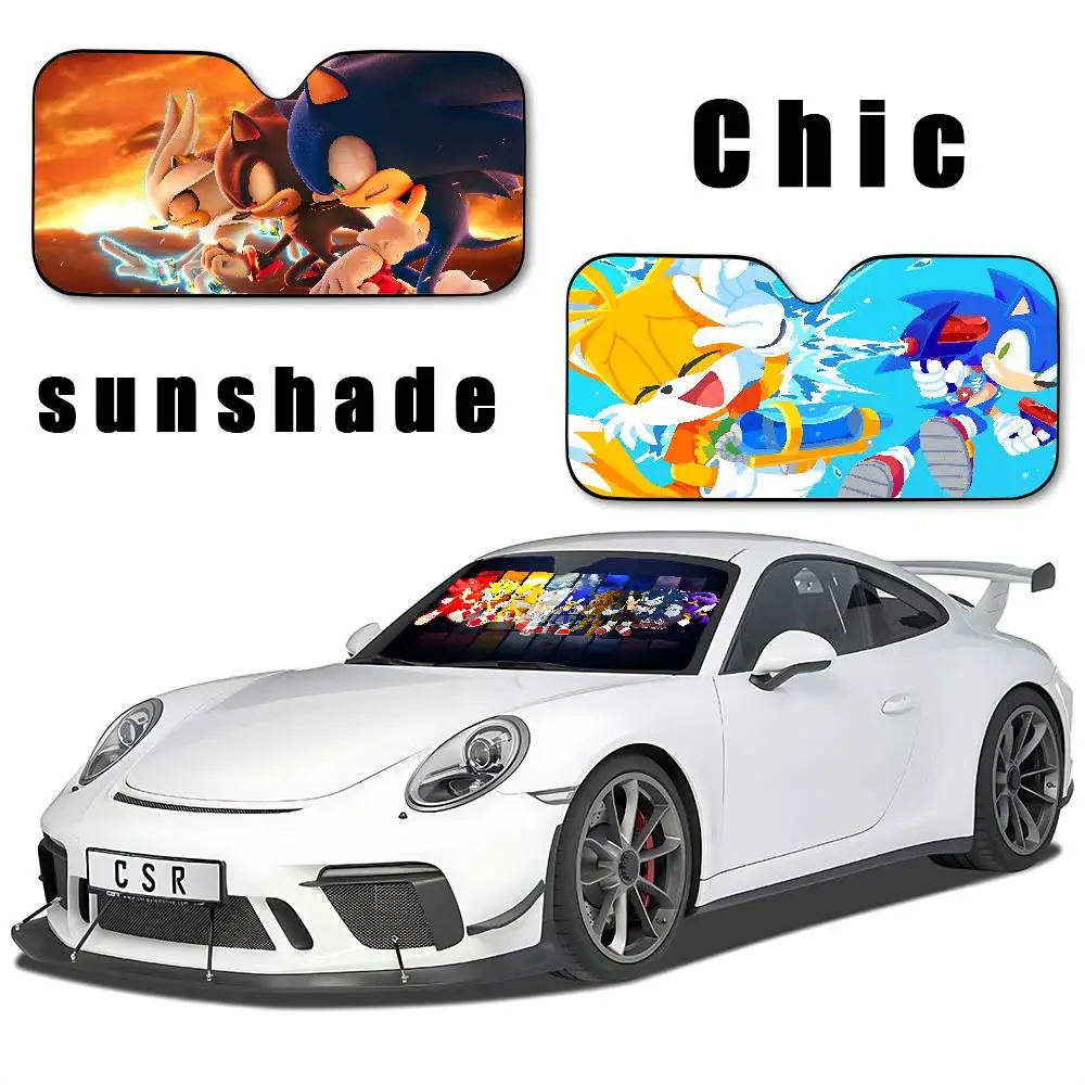 Anime S-Super-S-Sonics Cool Stylish And Trendy Windshield Sunshade, Car Windshield Cover, Car Sunshade Curtain, Car Sun