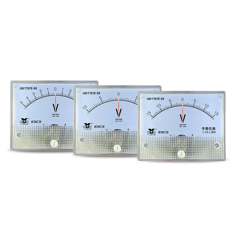 الإيجابية والسلبية تيار مستمر الفولتميتر ، 69C9 نوع المؤشر ، 500 فولت