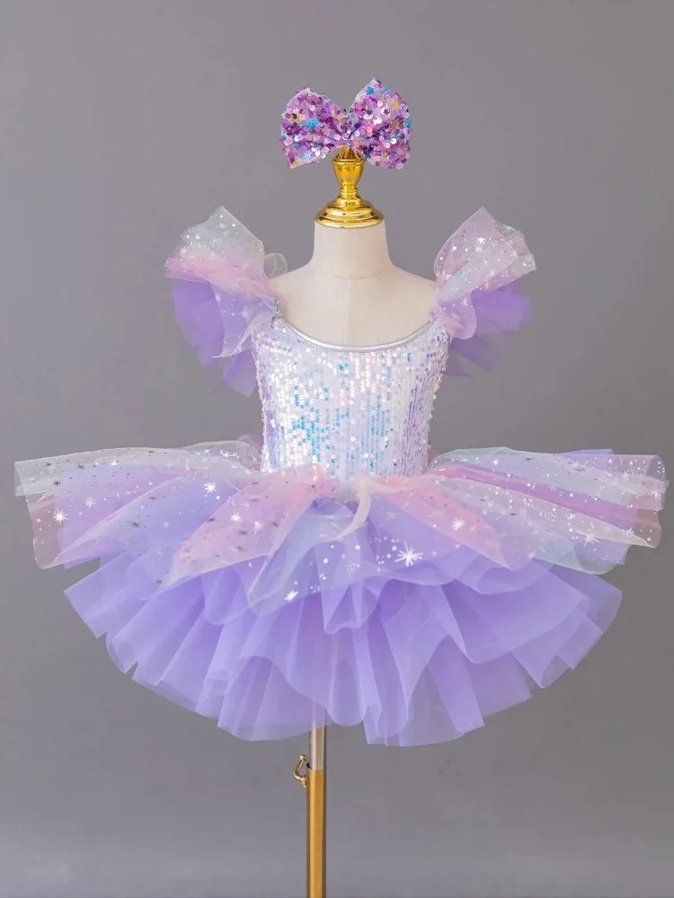 

Современный костюм для выступлений, пышная юбка, балетное танцевальное платье для девочек, милая сверкающая тюлевая юбка для детской комнаты, фея T Dr