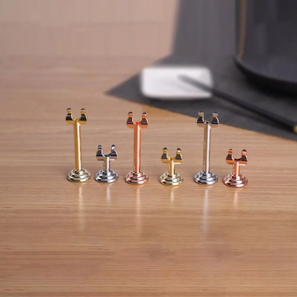 Stainless Steel Name Card Holder Stable Base U Shape Price Display Rack Multifunction Name Card Display Stand Table Accessories