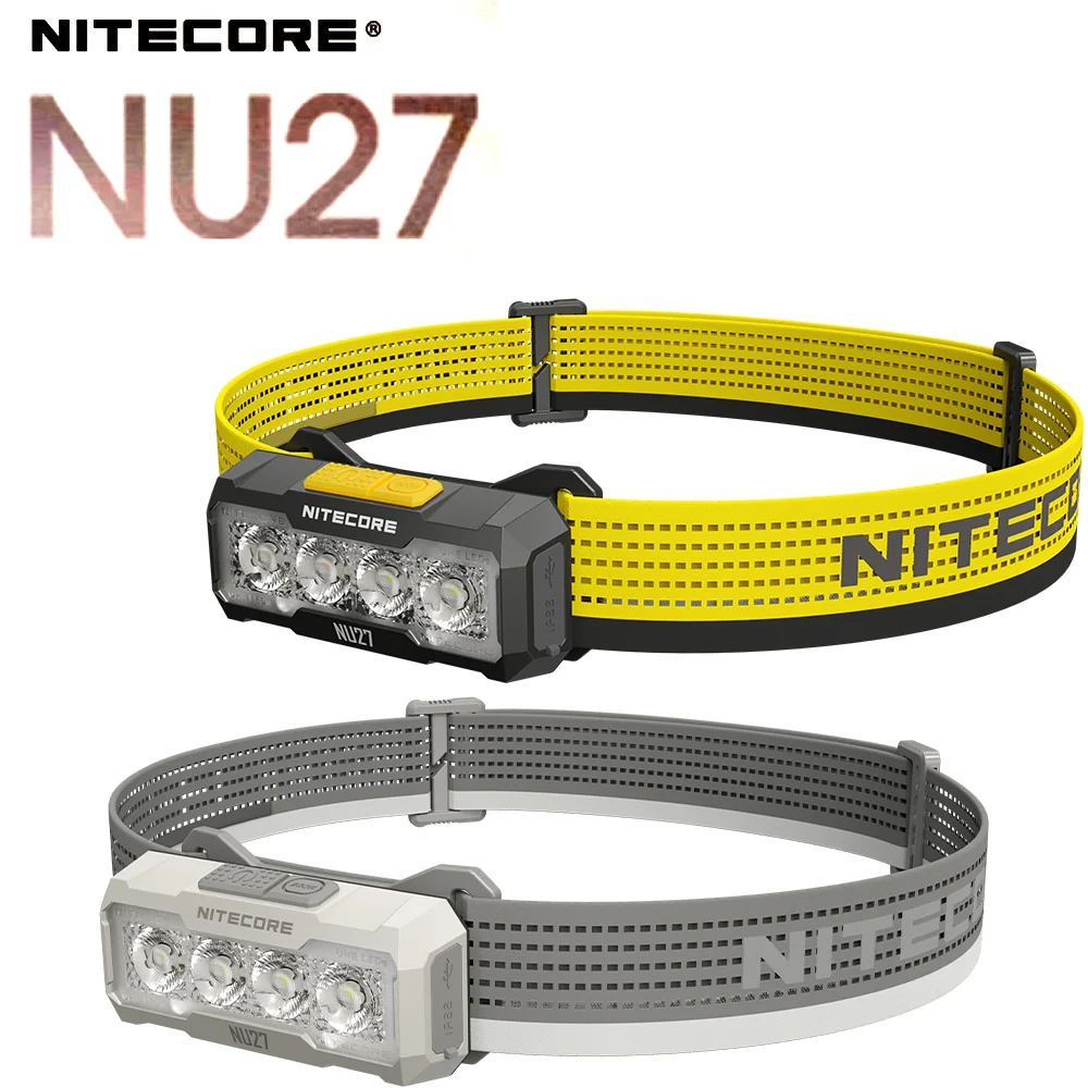 Genuine NITECORE NU27 600LM Build-in Battery Multiple Color Temperatures Outdoor Trailing Run Climbing USB Rechargeable Headlamp