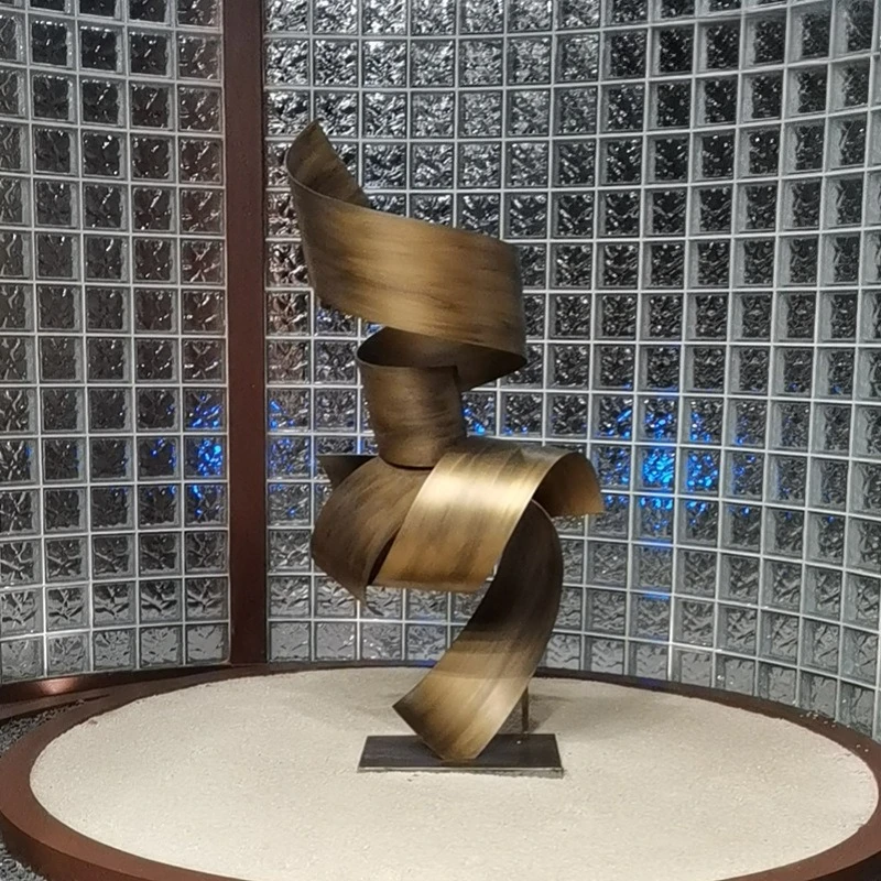 

Modern large-scale abstract metal ornaments, hotel lobby sculpture, artwork, porch, living room floor decoration