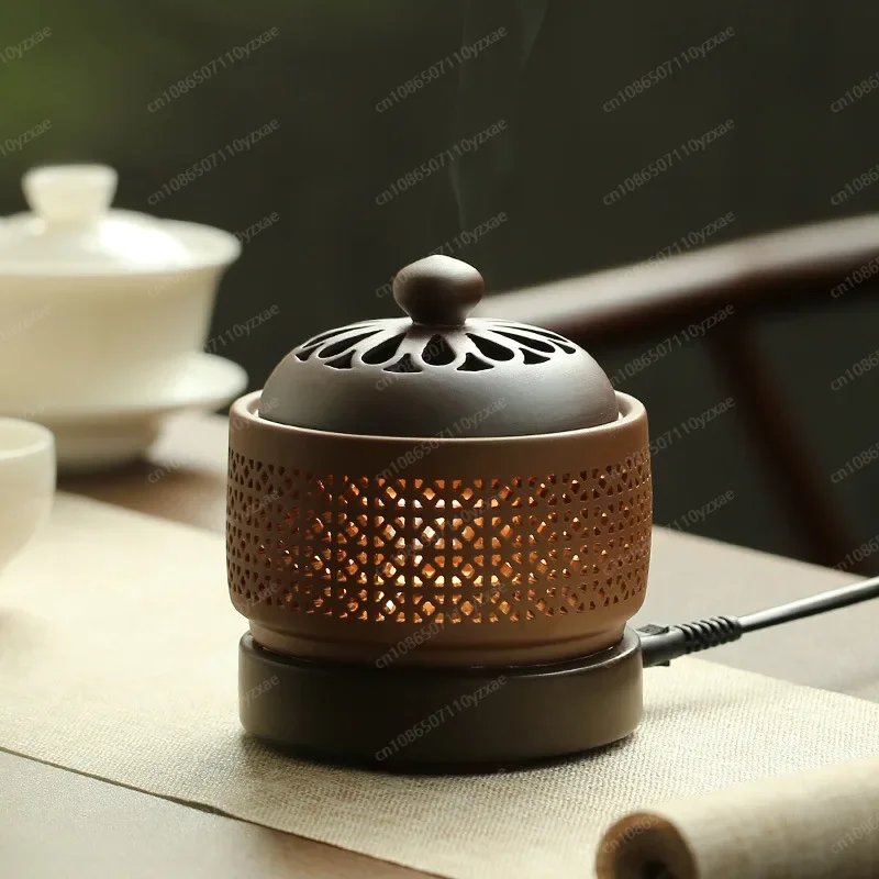 Electronic incense stove indoor night light regular temperature control ceramic sandalwood agarwood electric fumigation