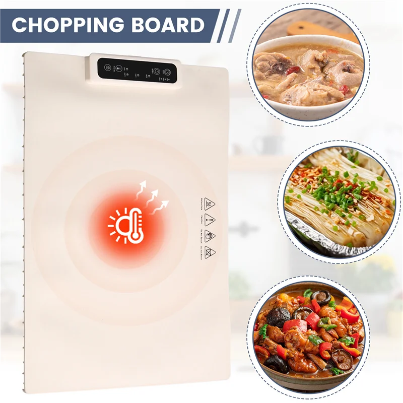 Food Warming Tray Mat Electric Roll Up Plate Warmer To Keep Food Warm & Hot With Adjustable Heat Level Temperature US Plug-N37R