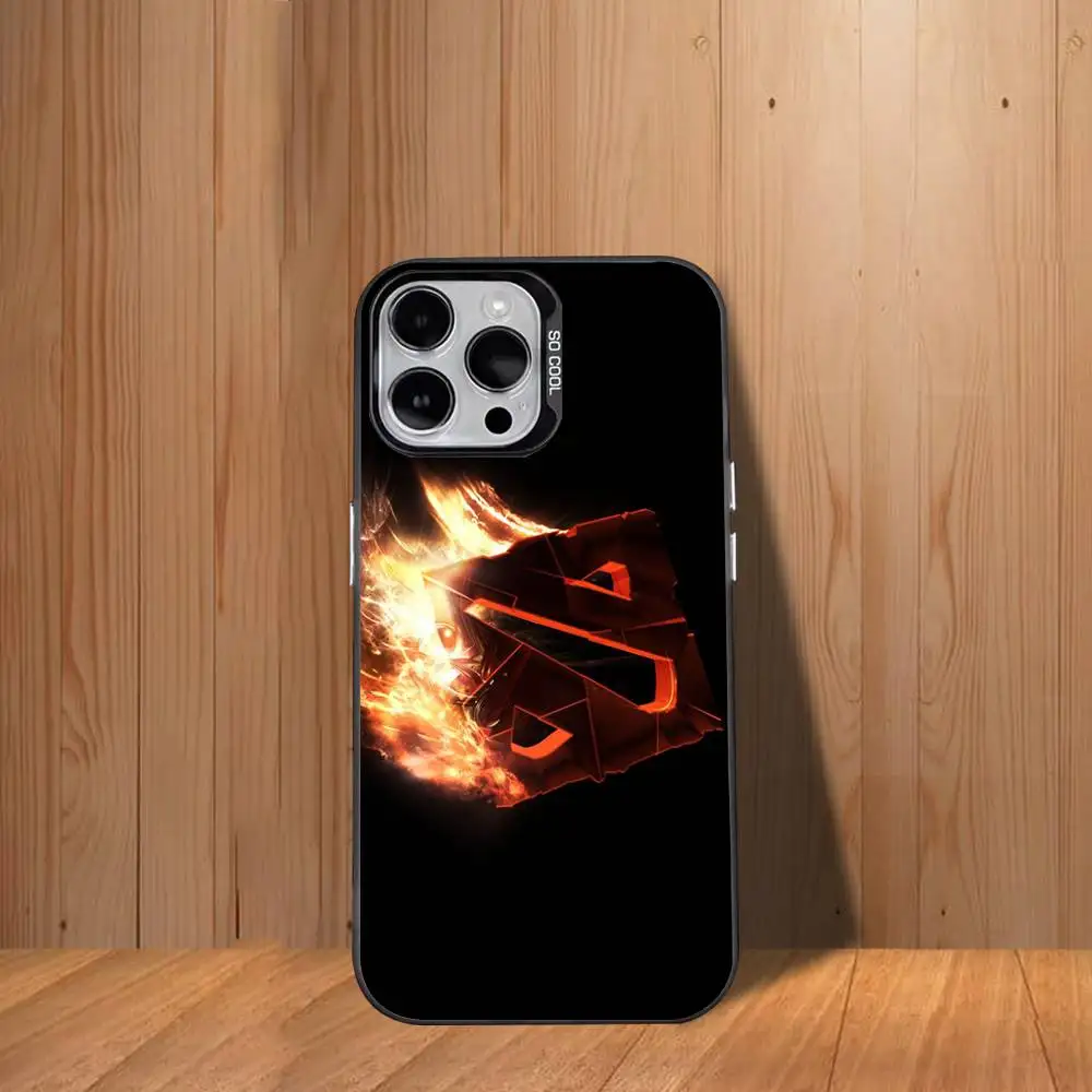 حافظة هاتف C-Cool D-Dota 2 لهاتف iPhone 17,16,15,14,13,12,11,Mini,Pro,SE,MAX غطاء أبيض غير لامع مقاوم للصدمات
