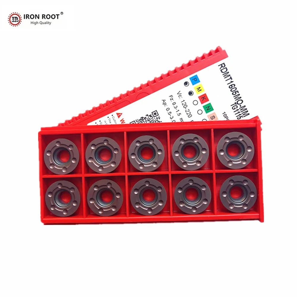 IRON ROOT RPMW1003MO-TT,1204MO-TT,1204MOE-JS,RDMT1204MO,1605MO -MM TG1115 Carbide Turning Insert CNC Cutting Tool for EMR5R