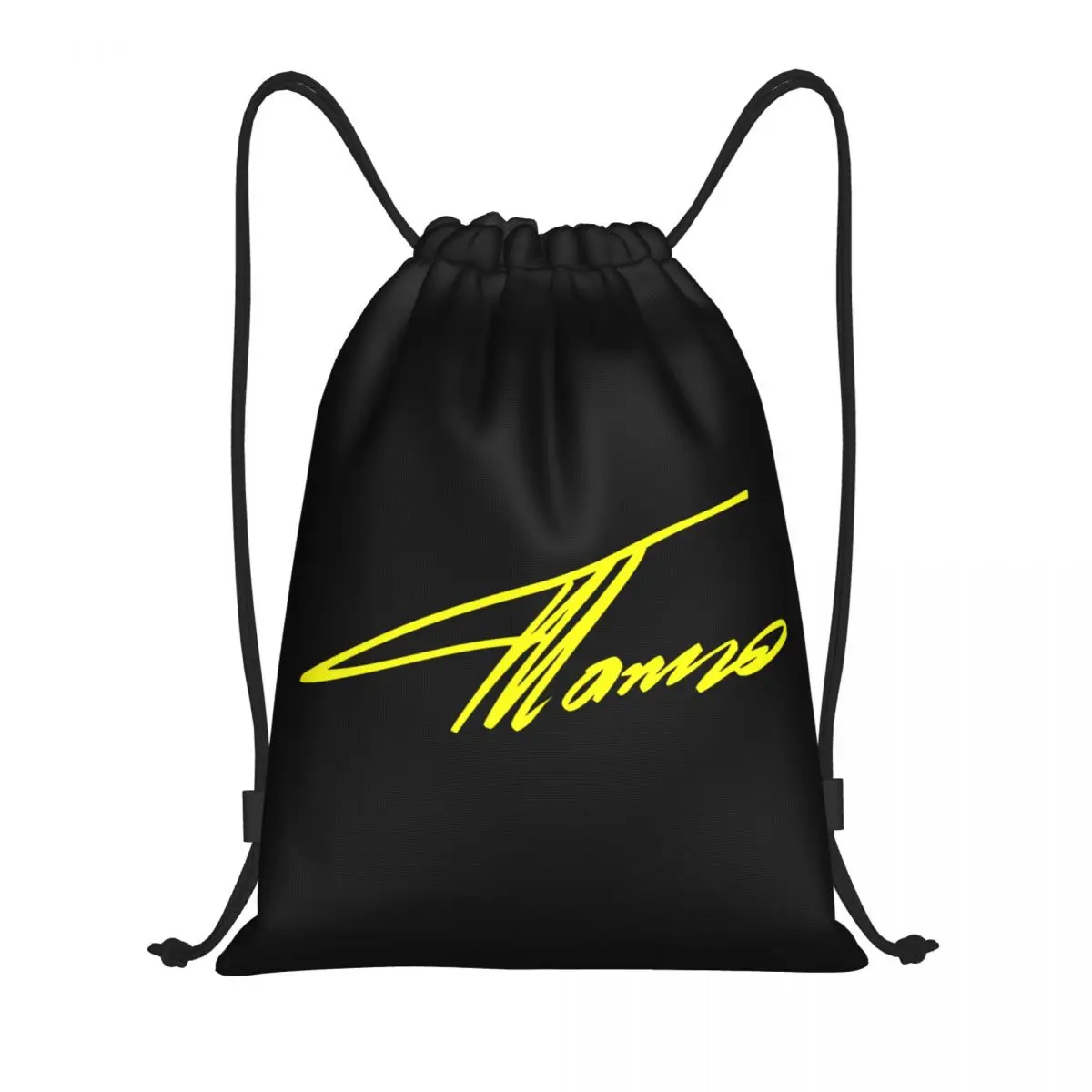 Yellow Alonso Sports Car Drawstring Bag  Foldable Gym Sports Sackpack Fernando Automobile Race Training Storage Backpacks