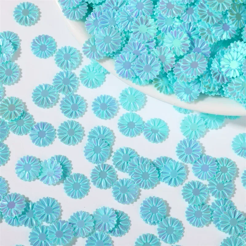 50g/Beutel 9mm Gänseblümchen-Pailletten - Glitzerflocken für Schleimfüllung, Nagelkunst & Handyhüllen-Deko, DIY Harz-Bastelzubehör – Detail 14