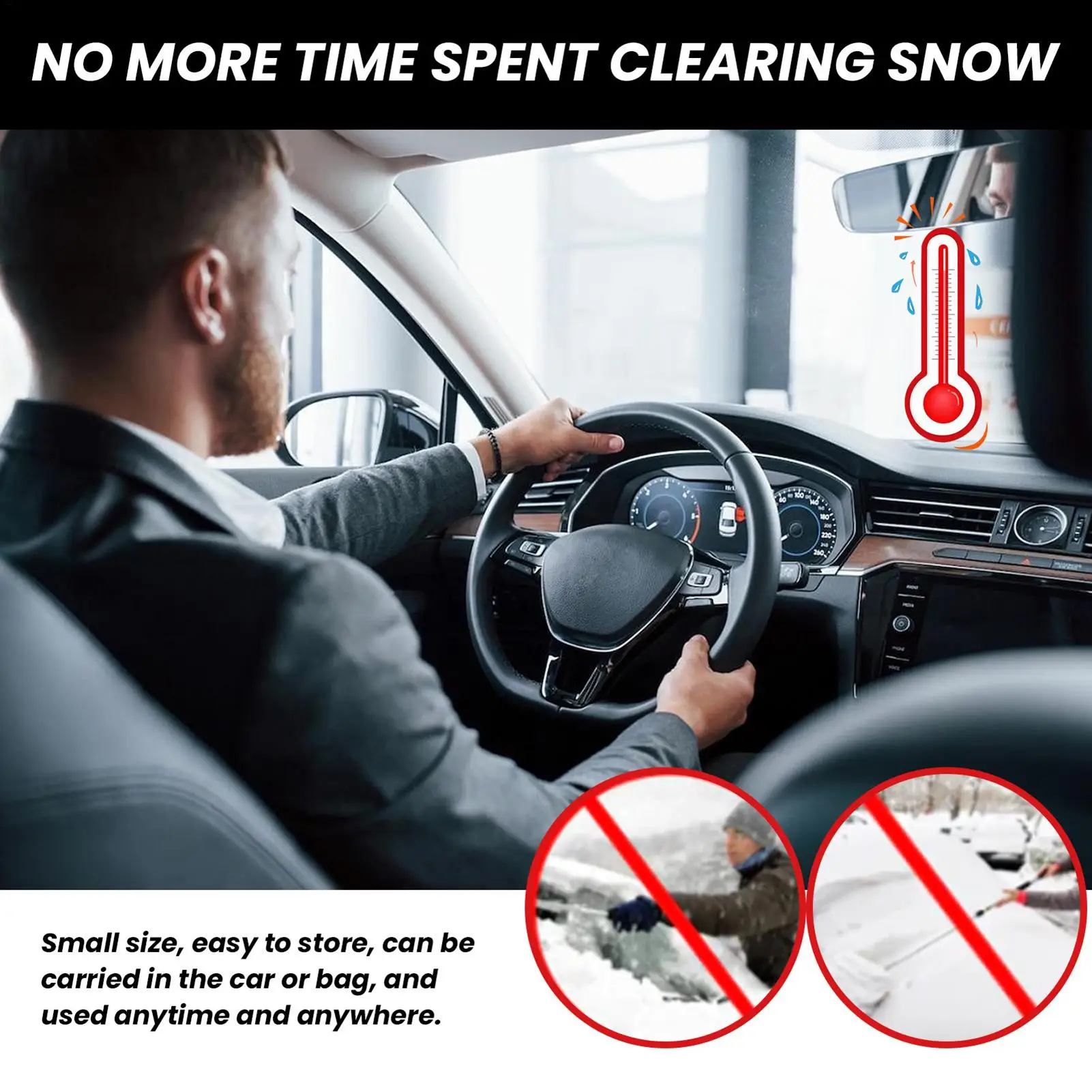 Defogger Heating Pad For Car Winter Overload Protection Windshield Snow Remover Heating Pad For Truck Sedan Minivan Morning