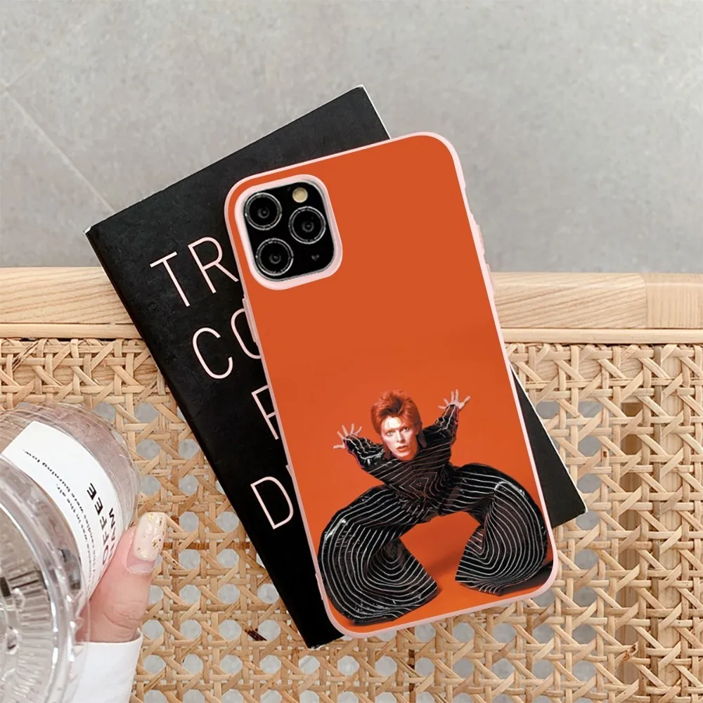 D-David B-Bowie Phone Case for iPhone 14 11 12 13 Mini Pro Xs Max 8 7 6 6S Plus X XR Solid Candy Color Case