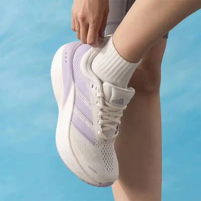 Authentic  Off White Lavender Cushion Running Shoes  Breathable Mesh Shock Absorbing Women Athletic SneakersKI2352