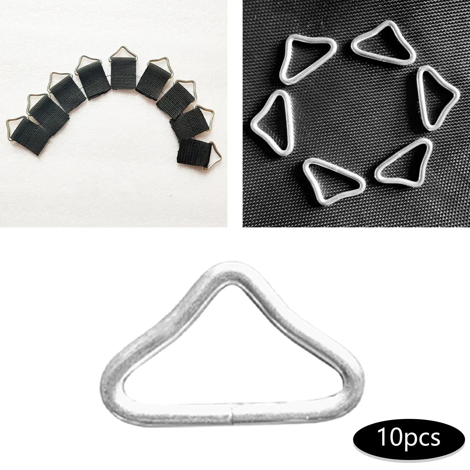 4x10X Triangle Ring Buckles Accessories V Shaped Ring for Kids Trampoline 10PCS Ring ONLY