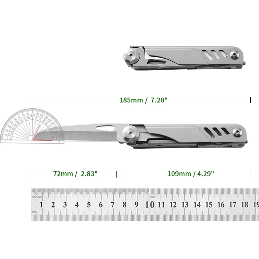Multifunktions-Taschenmesser, 8-in-1-Klappmesser, Mini-EDC, ausgestattet mit Outdoor-Camping-Multitool-Messer