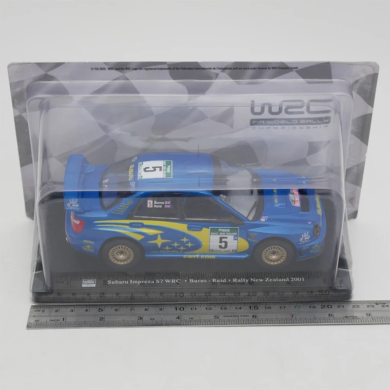 1:24 Scale Subaru Impreza S7 WRC 2001 Rally Alloy Car Simulation Model Static Display Collectible Toy Gift Souvenir Decration