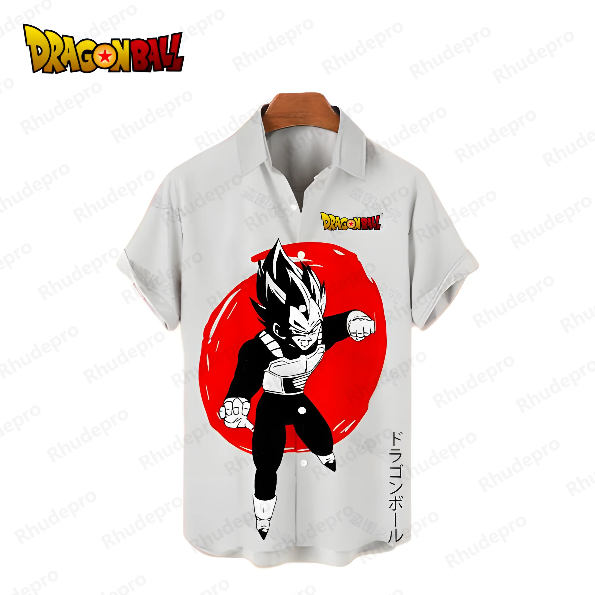 Vegeta Dragon Ball Z camicie da uomo Harajuku camicie e camicette oversize camicia Anime camicia da uomo di lusso di alta qualità Goku Y2k