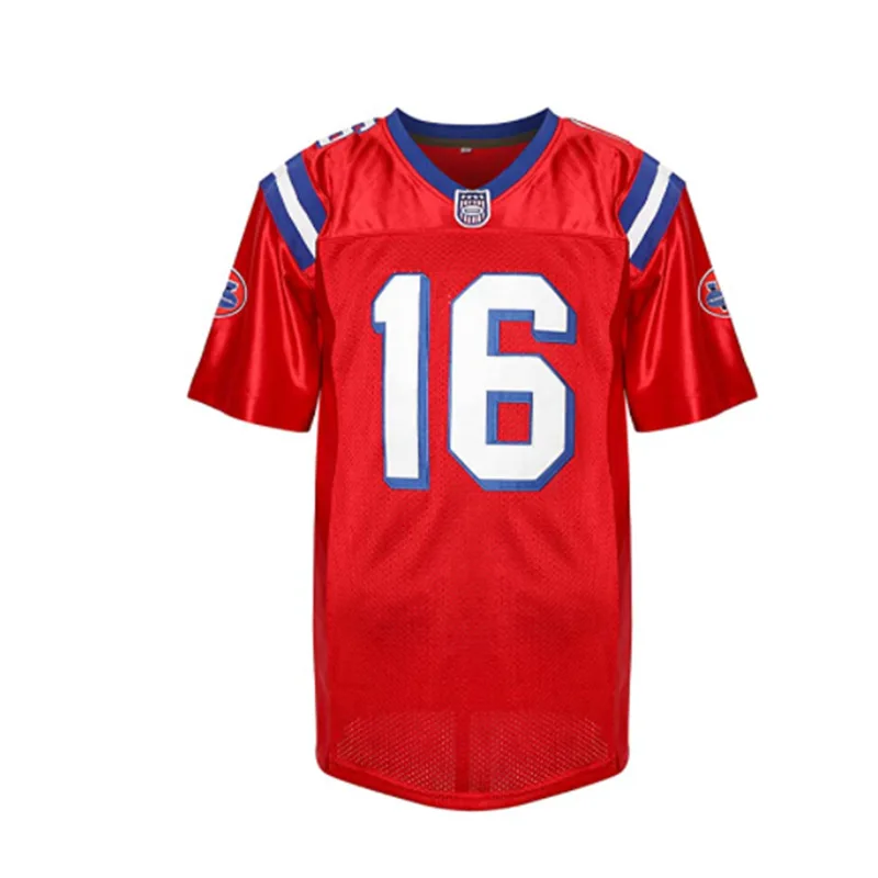 American football jersey 16 FALCO Sport jerseys Embroidery sewing Outdoor sportswear Hip hop loose white Red 2020 new HOT movie