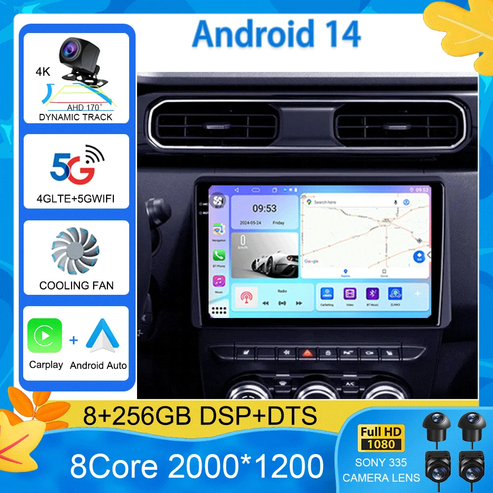 

Android 14 Car Radio For Renault Duster HM 2 II 2020 - 2023 Arkana 1 I 2019 - 2023 Multimedia Video Player Navigation stereo GPS