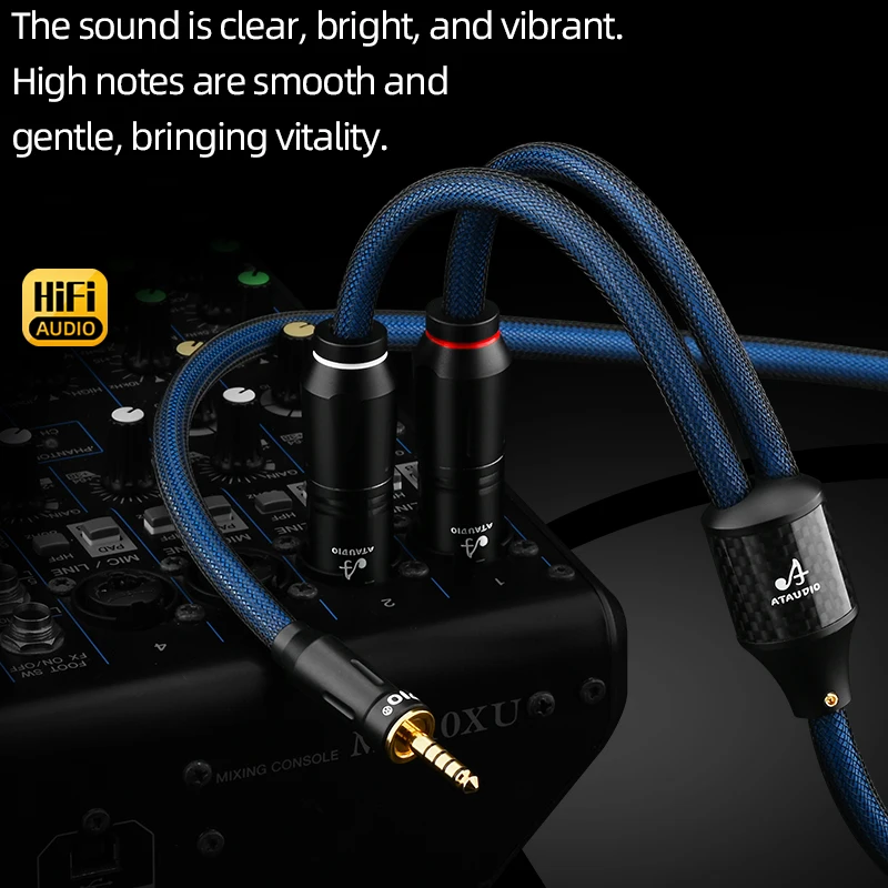 Kabel HiFi 4.4mm na podwójny XLR, posrebrzany OCC, kabel audio zbalansowany 4.4mm/2.5mm na 2XLR męski lub żeński do wzmacniacza słuchawkowego — zdjęcie produktu 5
