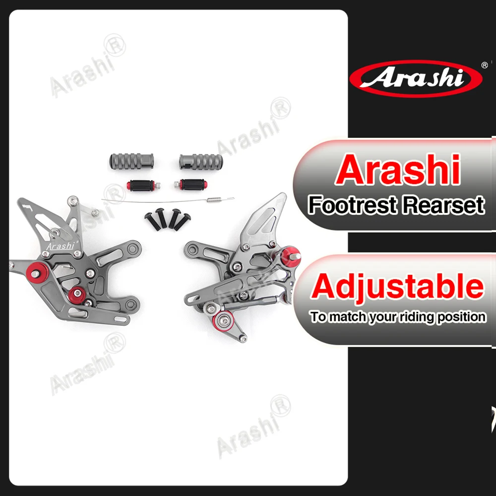 Arashi Ninja ZX-10R ZX1000 2016-2020 Motorrad CNC Einstellbare Fußrastenanlage Fußrasten Fußrasten QS GP Für KAWASAKI ZX10 2017 2018 2019
