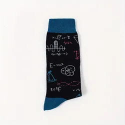 A pair of autumn and winter new navy blue socks formula men's cotton socks mid-tube socks fashion