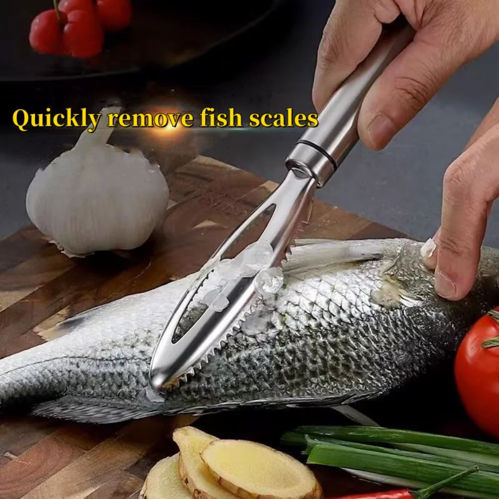 Stainless Fish Scales Scraping Graters Fast Remove Cleaning Peeler Scraper Bone Tweezers Tool Gadge Kitchen Accessorie Gadgets